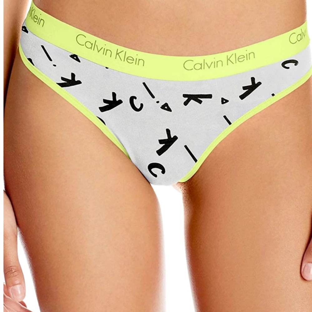 Calvin Klein chaotic-logo printed CK all logo bikini underwear women’s small